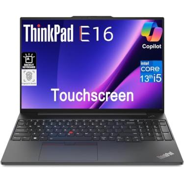 Imagem de Laptop Lenovo ThinkPad E16 Business (tela sensível ao toque FHD de 16 polegadas, Intel 10 núcleos i5-1335U de 13ª geração, 16 GB de RAM, SSD de 512 GB), retroiluminado, leitor de impressão digital,