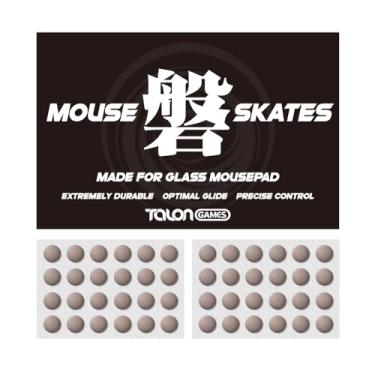 Imagem de TALONGAMES Mouse Skates 48 pontos universais para mousepads de vidro, 6 mm, alta durabilidade, baixo ruído, deslizamento suave e controle preciso, borda curva (série , cáqui)