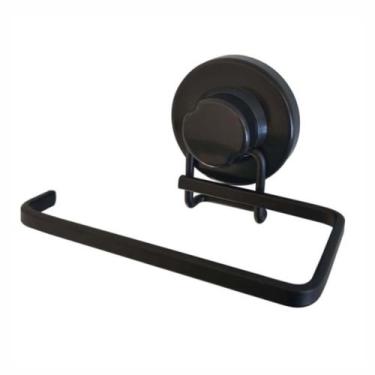 Imagem de Suporte Papel Higiênico Sistema de Ventosa Redonda Black - Steel Desin