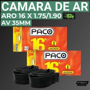 Imagem de Camara de Ar Paco Bike 16 X 1.75 1.90 Schrader 35 mm