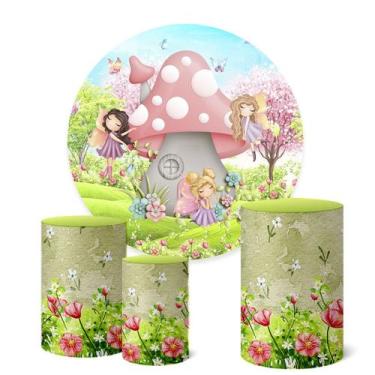 Imagem de Trio Capas Cilindro + Painel Redondo 1,50m Jardim - Fadrix, K1JRD013