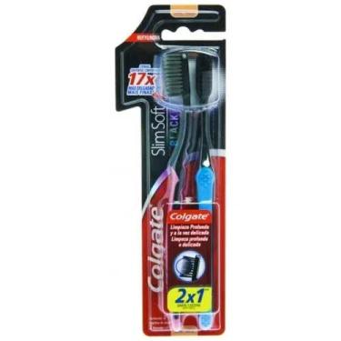 Imagem de Escova Dental Colgate Slim Soft Black Leve 2 Pague 1