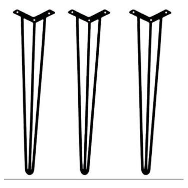 Imagem de Pés De Ferro Hairpin Legs Kit Com 3 Unidades - UP Box