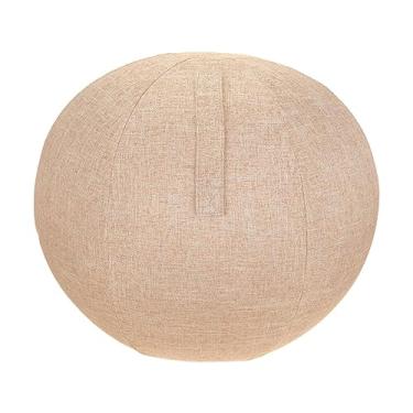 Imagem de Pegciuho Capa para Bola de Ioga de Pilates, Capa para Bola de Equilíbrio com Alça Leve E Capa para Bola de Exercício Antiarranhões, bege 65cm