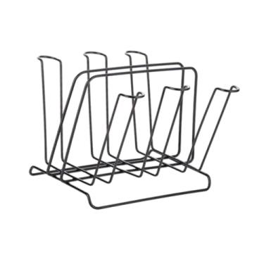 Imagem de IEUDNS Organizador de canecas de metal, escorredor de copos, aço inoxidável para, escorredor de garrafas, suporte para canecas de café para casa, Preto