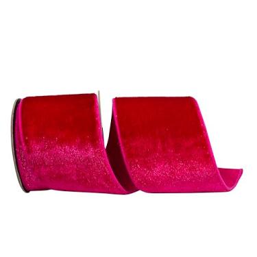Imagem de Reliant Ribbon Fita de luxo com fio de veludo brilhante, fúcsia