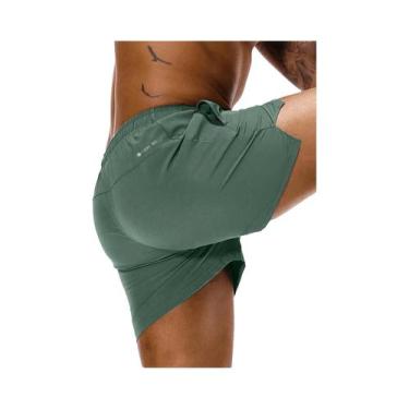 Imagem de Shorts de Corrida Masculino com Secagem Rápida - Bolsos com Zíper e Co