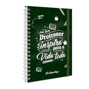 Imagem de Agenda Planner Semanal Plus 2026 Personalizada Professores Lousa Verde