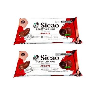 Imagem de Kit 3Un Cobertura Chocolate Fracionada Barra Sicao1,01Kg