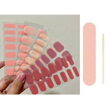 Imagem de Unha Postiça Adesiva, Fácil Aplicação, Cores Naturais (Nude)