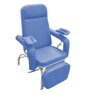 Imagem de Poltrona Hospitalar Comfort Reclinável Para Coleta Azul Céu