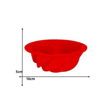 Imagem de Forma Silicone Espiral Bolo Pudim 16cm Antiaderente Flexível - Arts