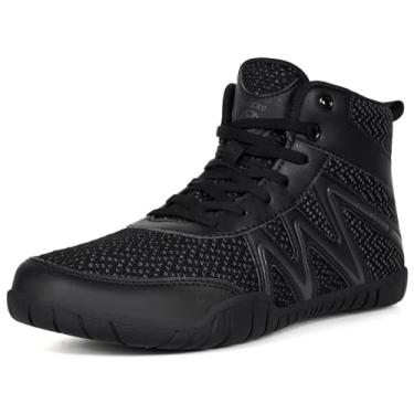 Imagem de Tênis de boxe masculino de luta livre com sola zero drop, Preto, 8 Wide