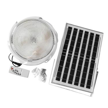 Imagem de MotiveTech Luminária de teto solar com controle remoto para pendurar luzes de celeiro para e pátio, Diâmetro 28cm