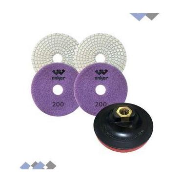 Imagem de Kit 2 Lixa+Prato P/ marmore travertino - Anker