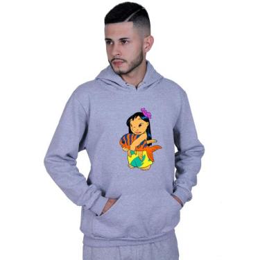 Imagem de Moletom Unissex Canguru Lilo Stitch Girl - Lafre, Cinza, P