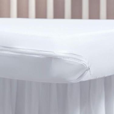 Imagem de Capa Colchão Berço Malha Gel Lisa Zíper Proteção e Durabilidade - De L