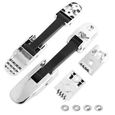 Imagem de RydSuns Kit De 2 Travas Capô Cromadas, Resistentes, Adequadas Para Kenworth T170 T270 T300 T370 T440 T470 T660, Peterbilt 325 335 337 340 348 384 386, Mack Ch, Blue Bird Oe# 315-5502 315-5503