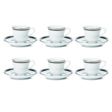 Imagem de Jogo de xícaras de café em porcelana de altissima qualidade da marca japonesa Noritake. Composto por 6 xícaras e 6 pires.