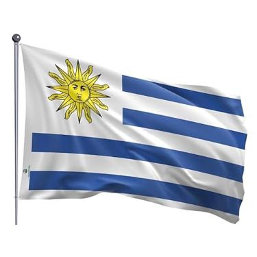 Imagem de Bandeira Uruguai estampada dupla face - 0,90x1,28m
