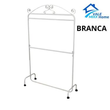 Imagem de Arara Dupla Vintage Com Rodinhas 100cm Para equipar sua loja ou seu cl