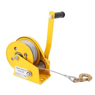 Imagem de Garosa Guincho Manual Resistente de 1200lbs, Guincho Manual Com Corda de Fio de Aço de 98 Pés e de Freio Automático para Reboques, Barcos, Atvs