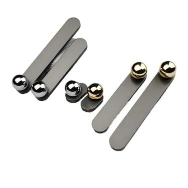 Imagem de CXYFQUUK Puxadores de porta de armário puxadores de gaveta de liga de zinco puxadores de porta de armário puxadores de móveis europeus 2 peças (puxador dourado)