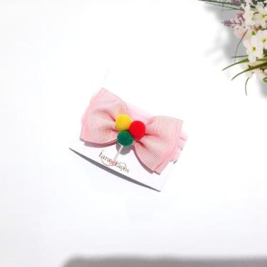Imagem de Laço pompom - Artesanato , Branco