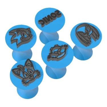 Imagem de 2X Kit 5 Carimbo Marcador Brigadeiro Sega Sonic Tails Jogo G