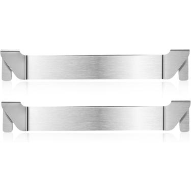 Imagem de 2 peças de suporte de espátula para chapa Blackstone, suporte de espátula de aço inoxidável clipe na borda espátula para churrasco acessórios de chapa compatíveis com Camp Chef Royal Gourmet e outros