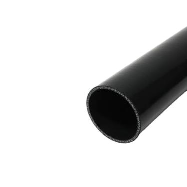Imagem de I33T Tubo de silicone automotivo, mangueira de silicone de acoplador reto de 102 mm, mangueira universal de refrigeração de radiador de alta temperatura de 4 camadas 1,6FT (0,5 m) (preto)