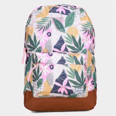 Imagem de Mochila Yins Brasil Floral, Verde, Rosa, Único