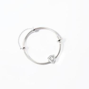 Imagem de Berloque Botafogo Escudo em Prata 925 + Pulseira Tamanho:18 cm-Unissex