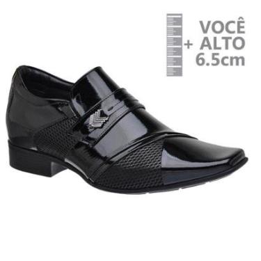 Imagem de Sapato Com Salto Interno Verniz Jota Pe Preto Air 79357-Masculino
