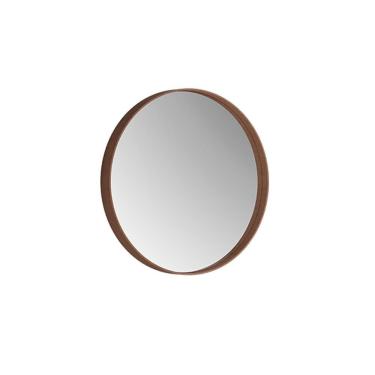 Imagem de Espelho Decorativo Redondo 50 Cm Napoli Castanho