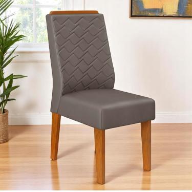 Imagem de Kit 02 Cadeiras De Jantar Estofada Lidia Freijó Veludo Lunar- Mabe Magazine