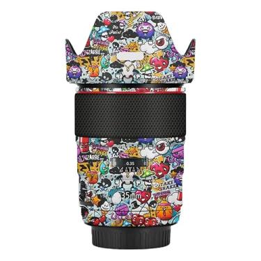 Imagem de EF 35 1,4 L II Adesivo de lente de câmera antirriscos para Canon EF 35 mm F1.4 L II Capa protetora de película protetora (Graffiti White)