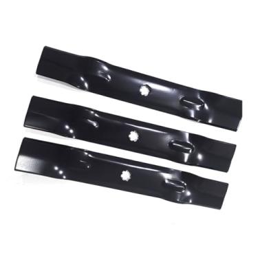 Imagem de Eaglerich 3 peças para cortadores de grama John Deere de 48 polegadas D140 lâminas de elevação elevada, substitua para GY20852 GX21784 AM141035, compatível com trator E140 E160 E150 E170 LA145 LA140