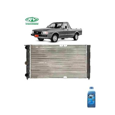 Imagem de Kit Radiador Ford Pampa 1.8 1994 com Aditivo Visconde RV Cool Azul