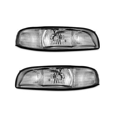 Imagem de ADCARLIGHTS Farol compatível com Buick LeSabre 1997-1999 Farol de halogênio com seta do lado do motorista e substituição do lado do passageiro (lâmpada não incluída)