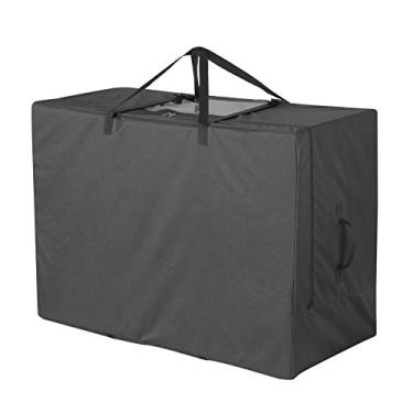 Imagem de Cuddly Nest Bolsa de armazenamento dobrável para colchão – Estojo de transporte resistente para cama de hóspedes dobrável tripla (serve para colchão Queen de 10 cm, preto)