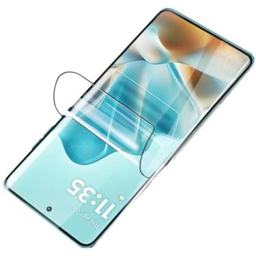Imagem de PORRVDP Película protetora de tela de hidrogel para Motorola Edge 60 Pro, 2 peças de película protetora de TPU transparente (NÃO vidro temperado) [Clear HD] [Alta sensibilidade] [Compatível com