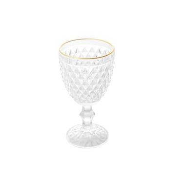 Imagem de Taça para Água Bico de Abacaxi de Vidro Fio de Ouro - Lyor