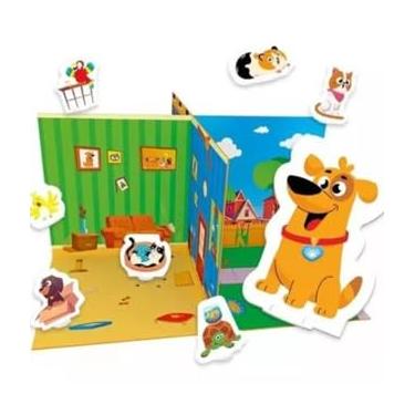 Imagem de Jogo Da Memória Pets 3d Infantil 18 Peças