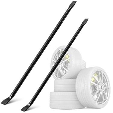 Imagem de Lasnten 2 peças 38 polegadas/76.2 cm x 4/12.7 cm ferramenta de remoção de troca de pneu de ferro kit de ferramentas de reparo resistente para manutenção de caminhão de carro táxi trator ônibus