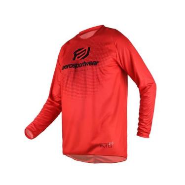 Imagem de Camisa Motocross ASW Image Minimal Vermelho Off Road Trilha, Vermelho,