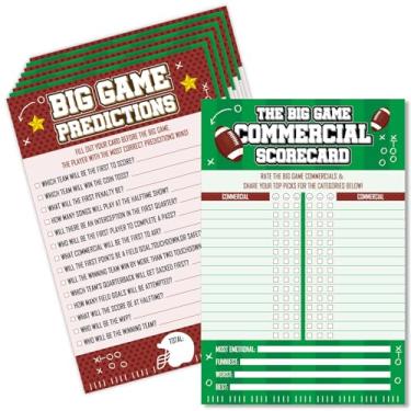Imagem de 20 peças de cartas de jogo de futebol para decoração de festa temática de futebol, jogo duo, conjunto de cartas de rúgbi, cartas de previsão de jogos grandes, cartão de pontuação comercial para dois