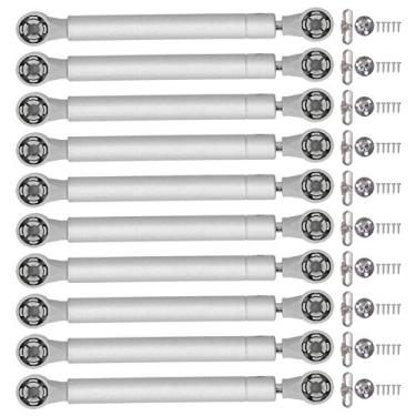 Imagem de Choque de suporte a gás 100N 22,5 lb de 10 peças, com suportes de montagem Dobradiça levantadora de porta com mola a gás poderosa para armário de móveis de cozinha Componentes de