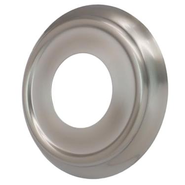 Imagem de Zorfeter Anel de cobertura de bico de banheira de metal, placa decorativa de acabamento de bico de banheira junta de espuma, 3-1/2 polegada ID 3-5/8 polegadas OD para renovação de banheiro (níquel