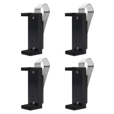 Imagem de 4 peças clipe abridor de porta de garagem preto clipe de viseira remoto clipe de portão clicker suporte com compatibilidade universal